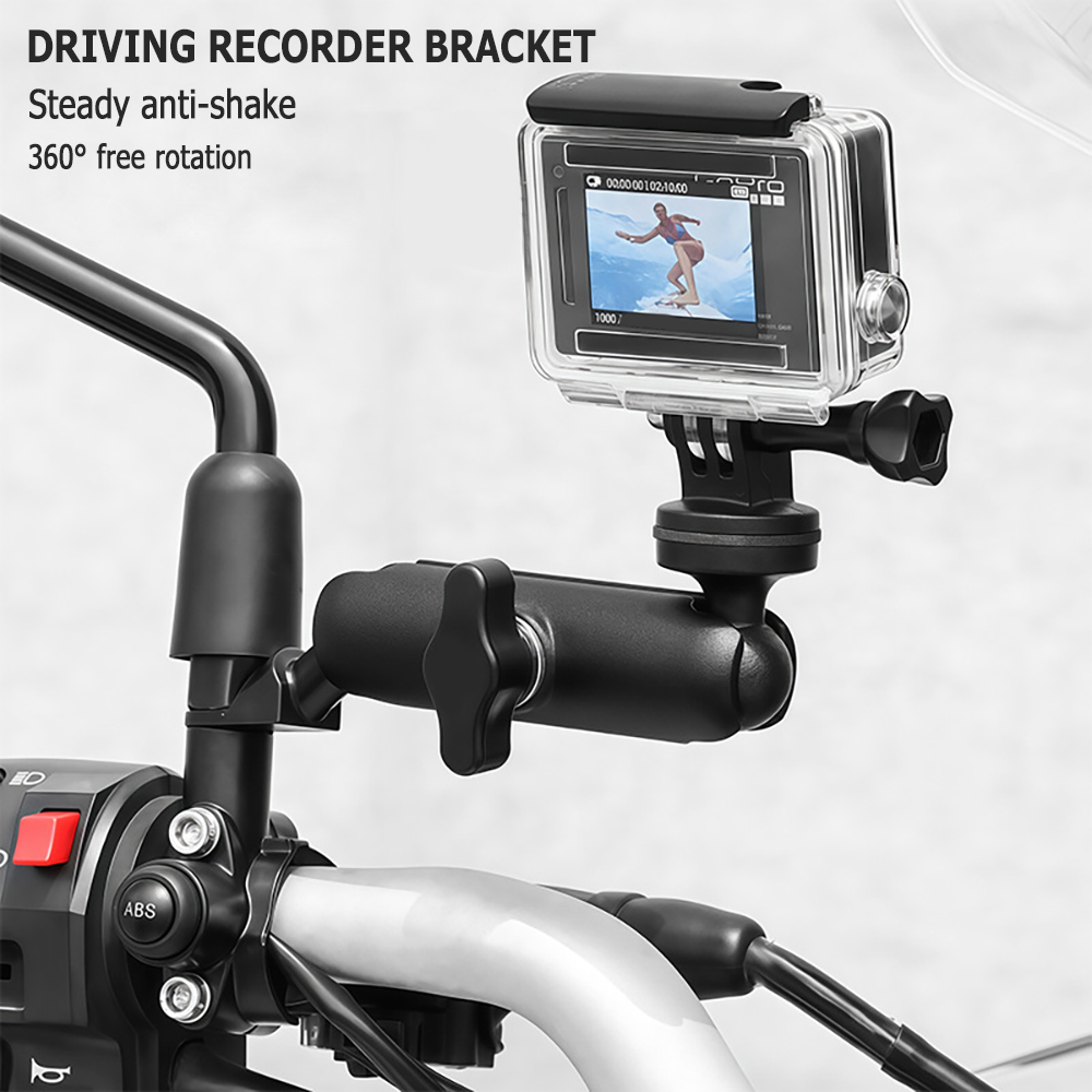 Runcam Camera - โลหะรถจักรยานยนต์จักรยานผู้ถือกล้องHandlebarกระจกMountวงเล็บจักรยานสําหรับGoPro Hero DJIโทรศัพท์Action Cameraอุปกรณ์เสริม