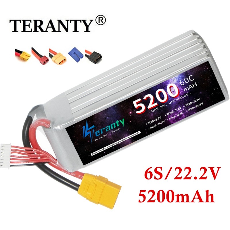 Lipo Battery 6S - Teranty 6S 5200mAh LiPo แบตเตอรี่22.2V 60C
