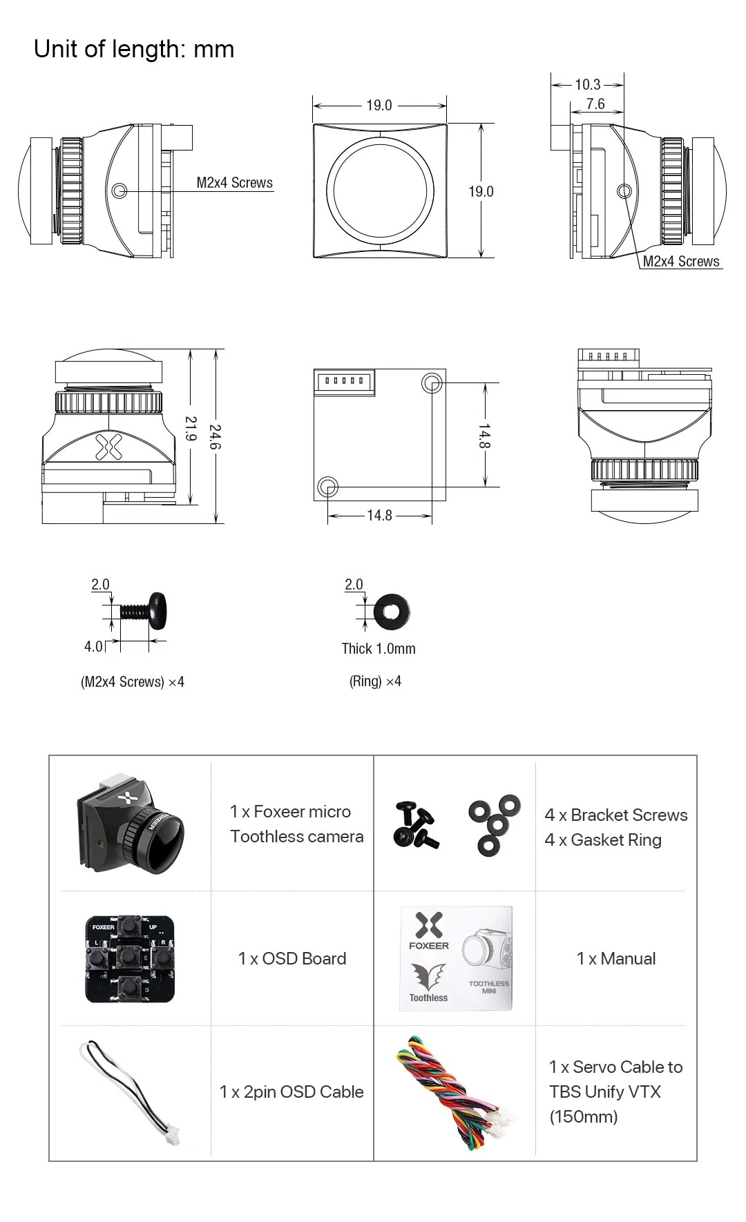 Analog Fpv Camera - กล้อง FOXEER Micro Toothless 2 FOV
