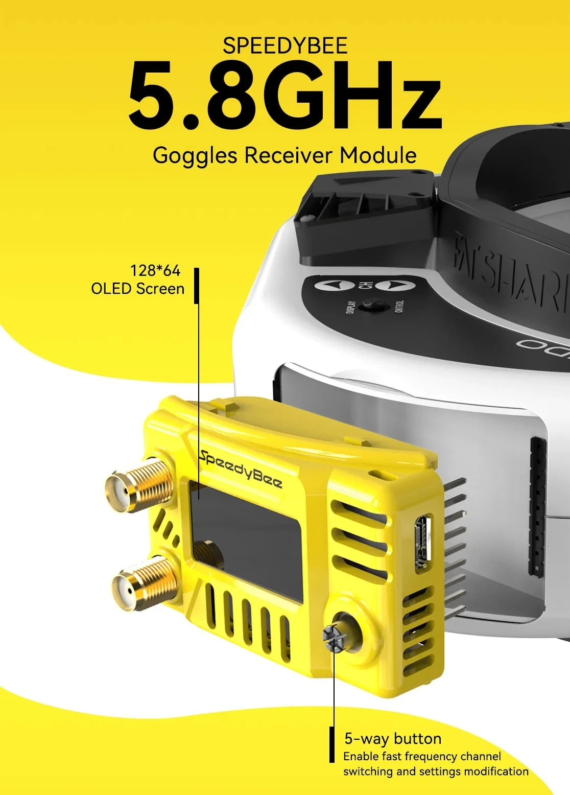 โมดูลแว่นตา FPV SpeedyBee 5.8G - Hd Zero Camera บทวิจารณ์และราคา