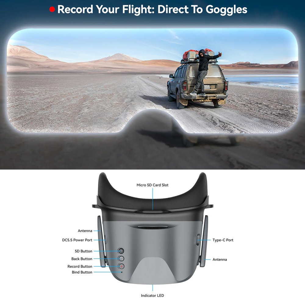 แว่นตา FPV BETAFPV VR04 รุ่น H - Goggles Fpv บทวิจารณ์และราคา