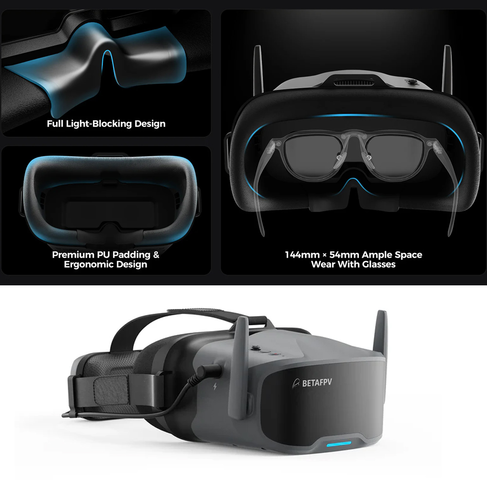 แว่นตา FPV BETAFPV VR04 รุ่น H - Goggles Fpv บทวิจารณ์และราคา
