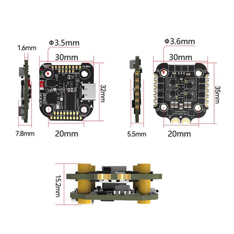 ชุดควบคุมการบิน SpeedyBee F4 M - F405 Flight Controller บทวิจารณ์และราคา