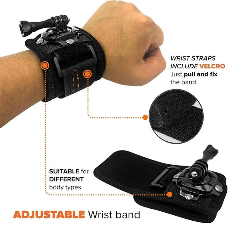 สายรัดข้อมือหมุนได้360 ° ขายึด - Runcam Camera บทวิจารณ์และราคา