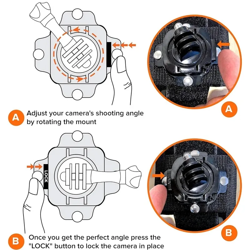 สายรัดข้อมือหมุนได้360 ° ขายึด - Runcam Camera บทวิจารณ์และราคา