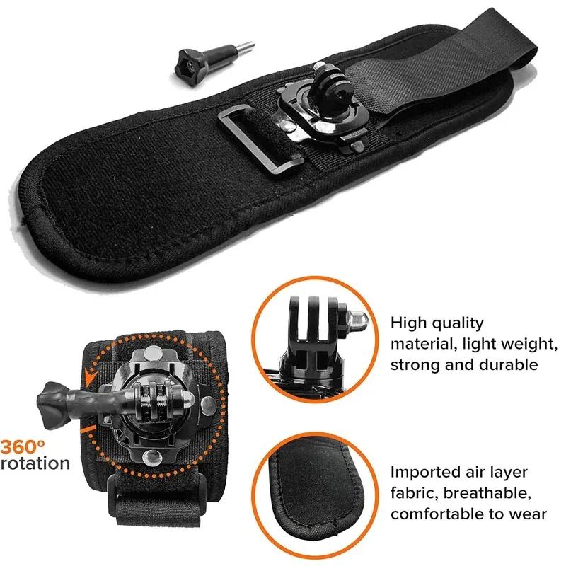 สายรัดข้อมือหมุนได้360 ° ขายึด - Runcam Camera บทวิจารณ์และราคา