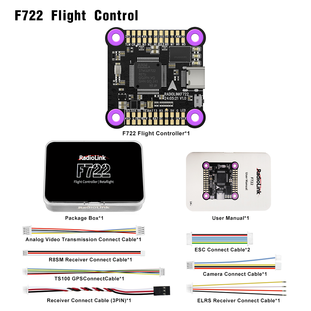 Radiolink F722 ระบบควบคุมการบิ - F722 Flight Controller บทวิจารณ์และราคา