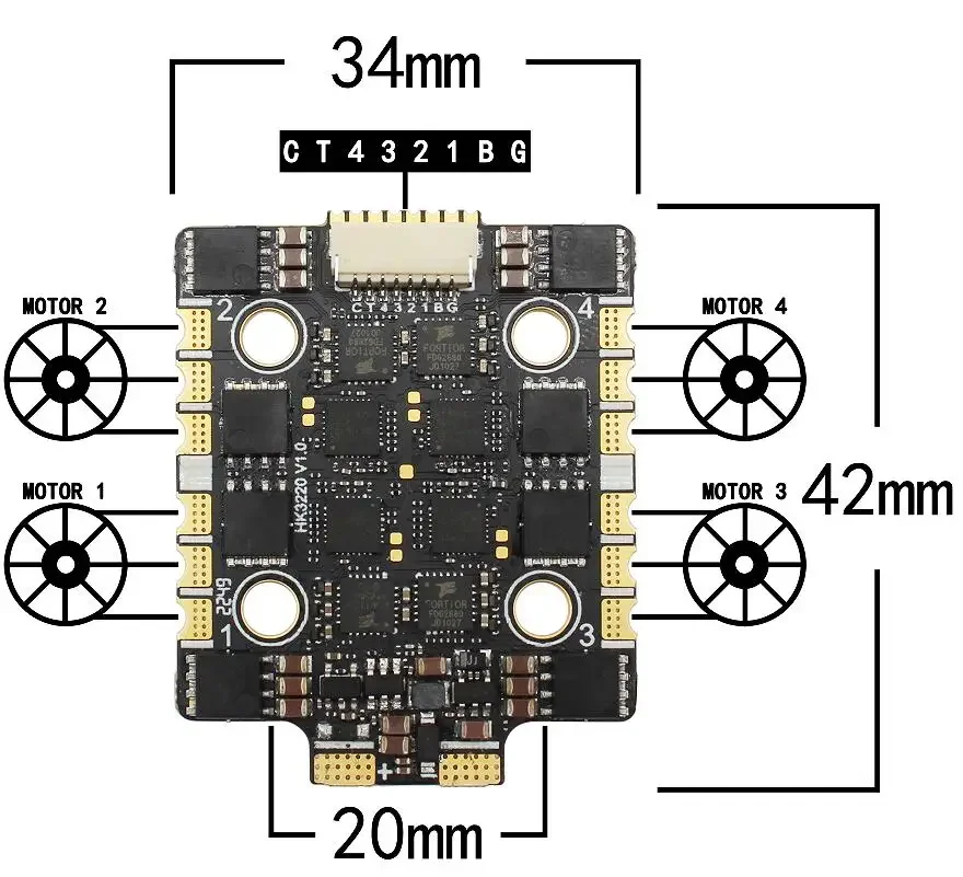 ตัวควบคุมความเร็ว 2-6S Lipo KM - F405 Flight Controller บทวิจารณ์และราคา